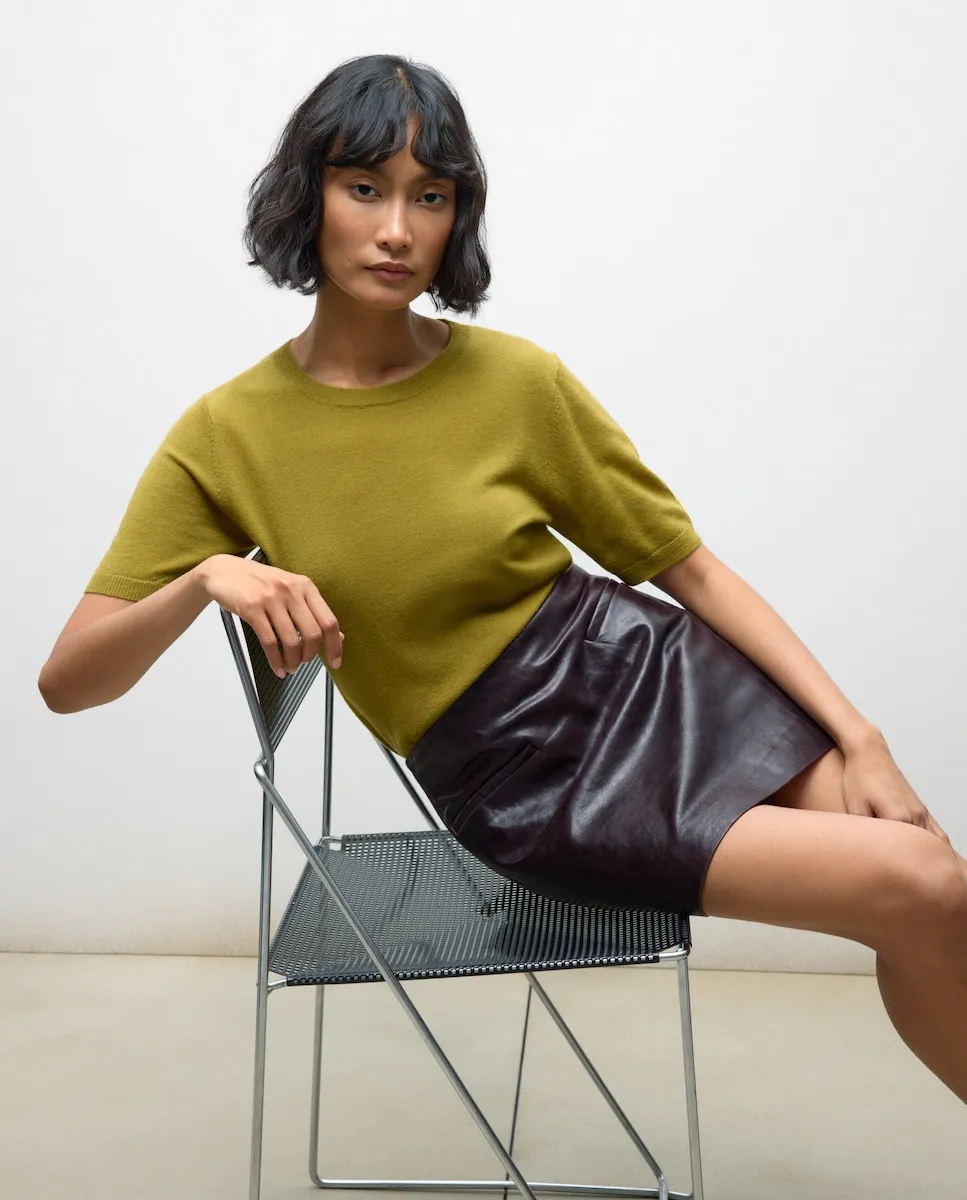 

Женский джемпер с вырезом-лодочкой и коротким рукавом Tintoretto, зеленый