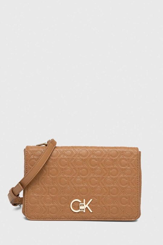 

Сумка женская кросс-боди Calvin Klein с тиснением из монограмм, бежевый