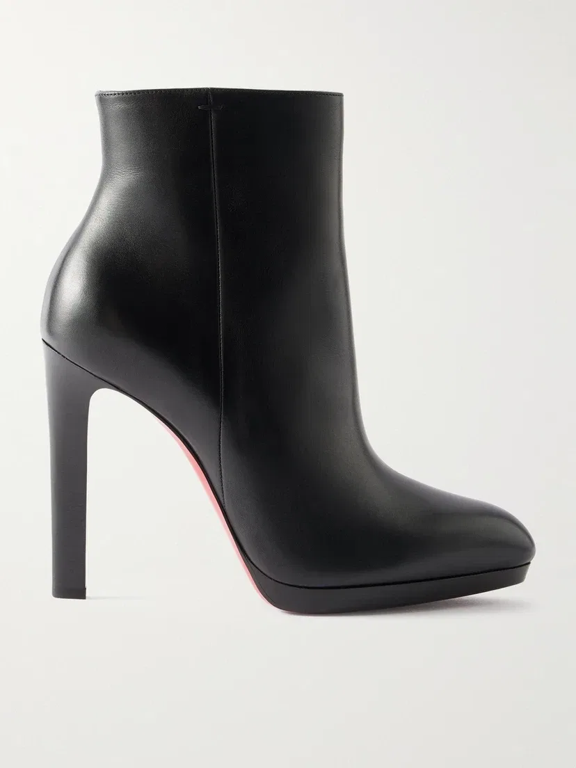 Кожаные ботильоны Fannylove 120 Christian Louboutin, черный