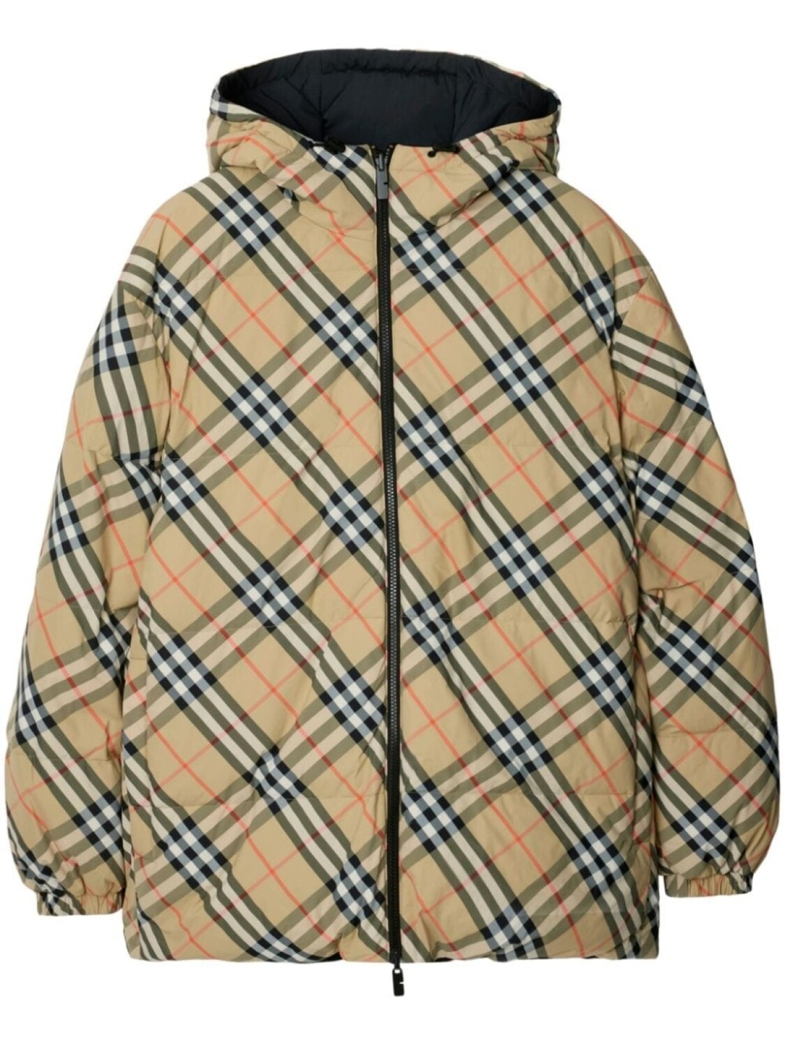

Burberry двусторонний пуховик в клетку, нейтральный цвет