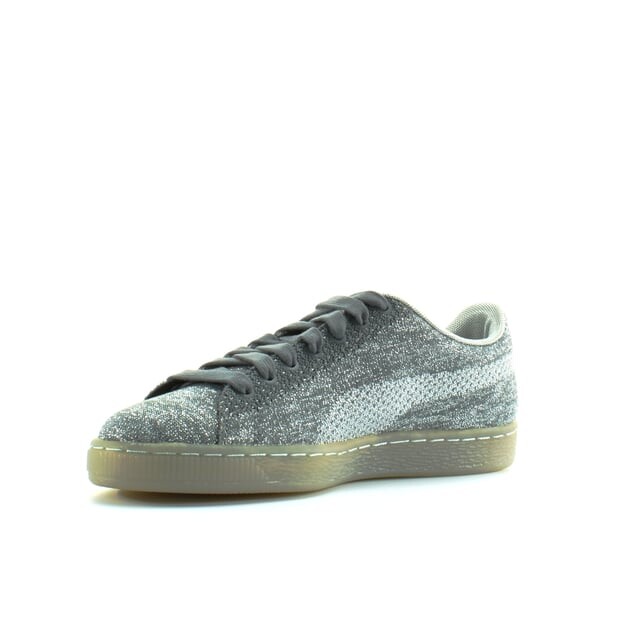 Мужские кроссовки Korbknit из металлизированного текстиля со шнуровкой 363087 01 Puma, серебряный — фото 3