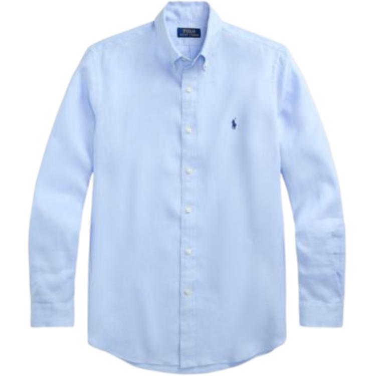 Длинная рубашка Sport V1 из льна с кусковой окраской Polo Ralph Lauren, синий — фото 3