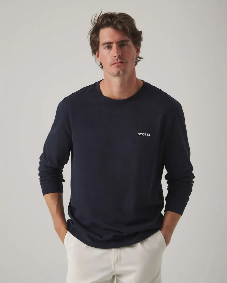 

Мужская рубашка с длинным рукавом темно-синего цвета Scotta 1985