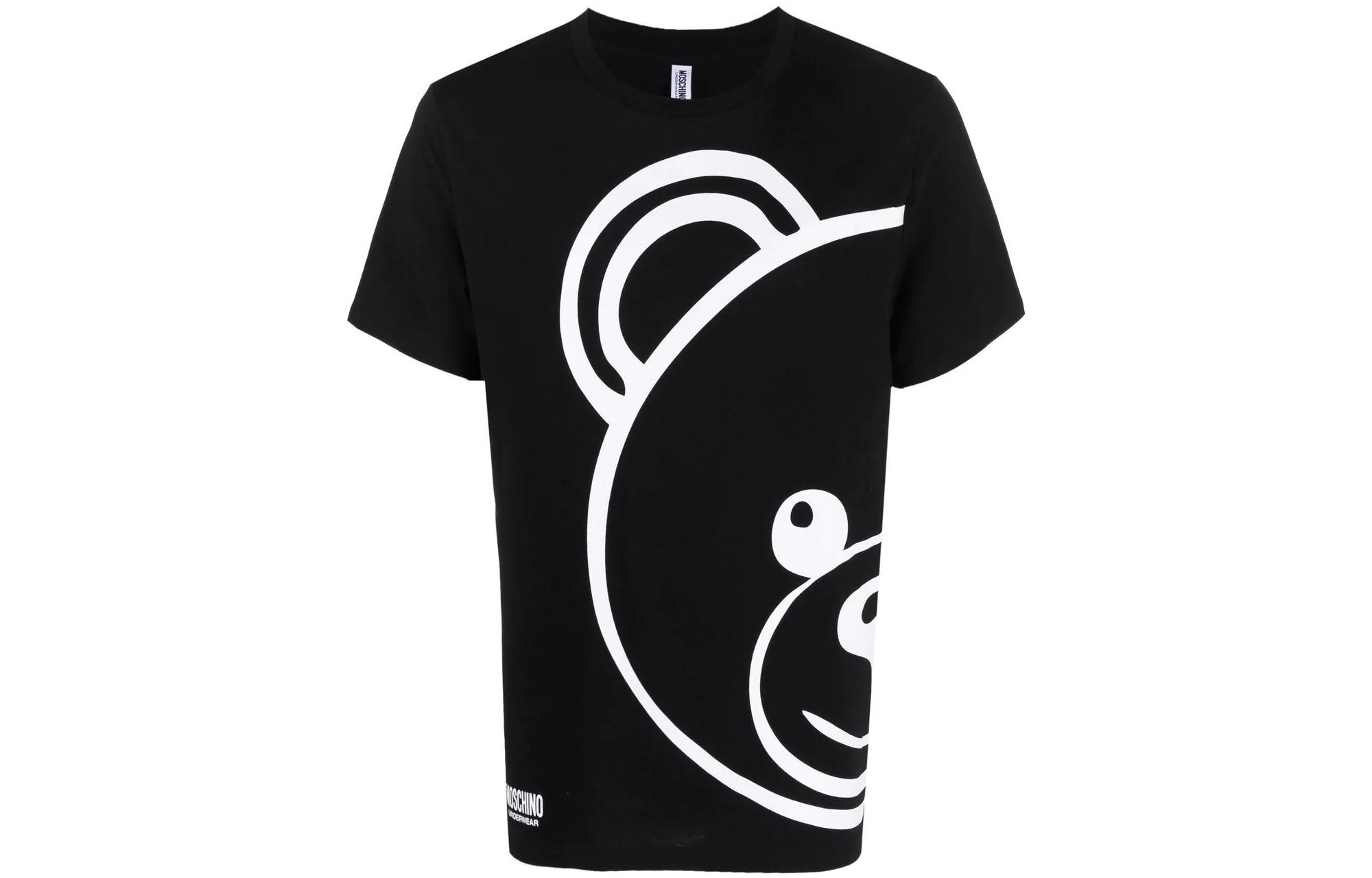 

MOSCHINO Футболка мужская черная, Черный, MOSCHINO Футболка мужская черная