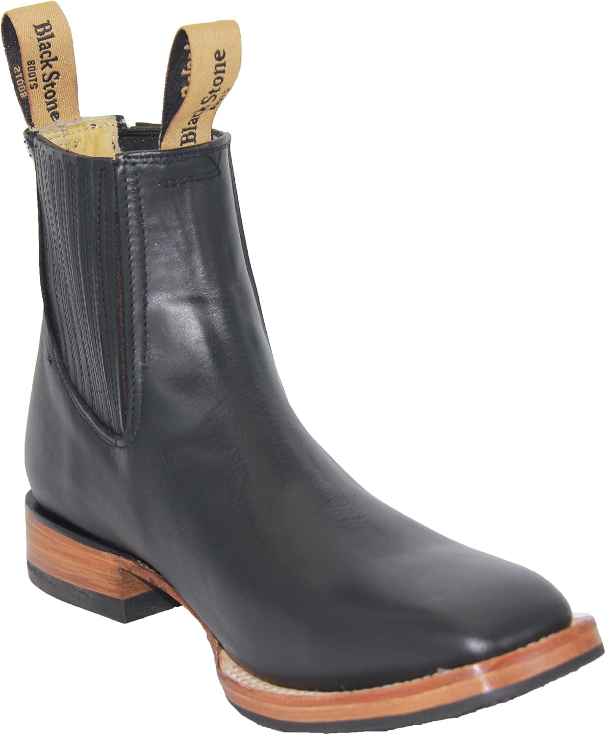 

Мужские короткие ковбойские ботинки The Western Shops с квадратным носком из натуральной кожи Generic, черный