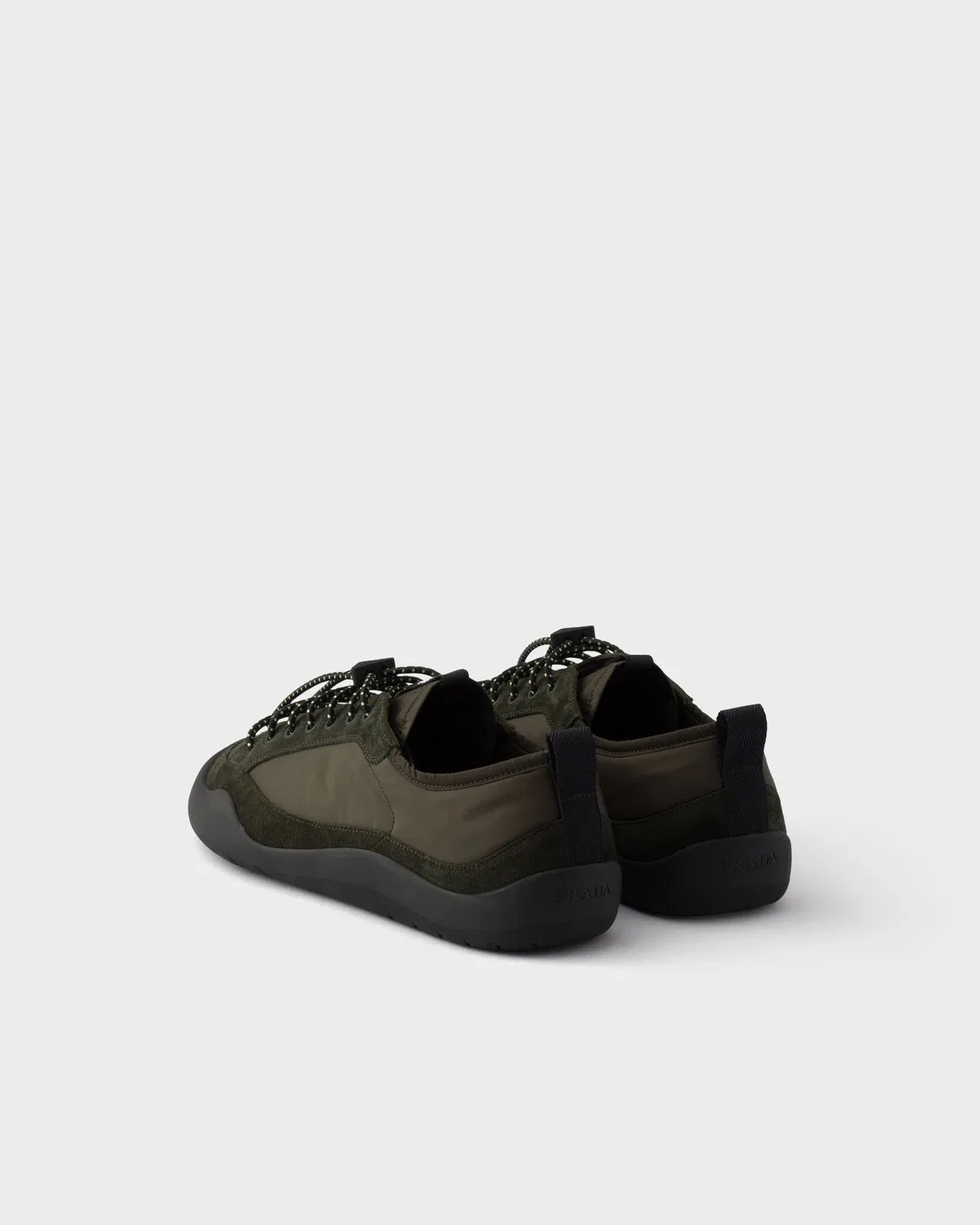 Кроссовки Speedrock из переработанного нейлона и замши Prada, хаки — фото 4
