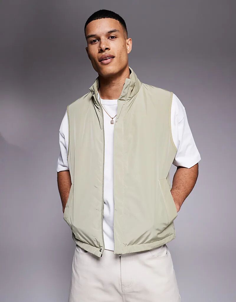

Стеганый жилет зеленого цвета ASOS DESIGN