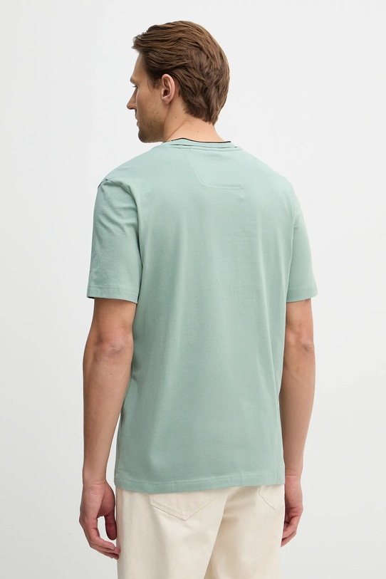 Хлопковая футболка tee 5 BOSS Green, бирюзовый — фото 3