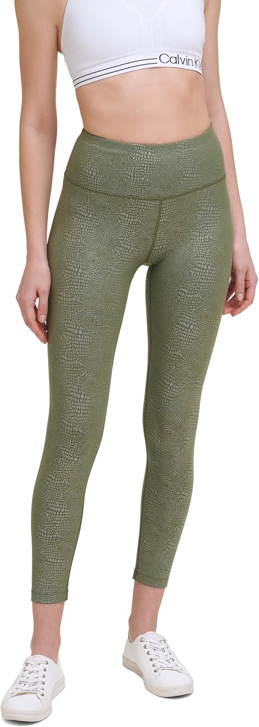 

Женские леггинсы Calvin Klein Performance с принтом, боковыми карманами и высокой талией, длина 7/8, Animal Transform Bonsai