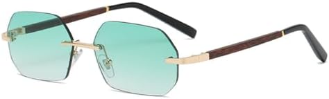 

Солнцезащитные очки Polygon Wooden Sunglasses Vintage Frame 2027 для женщин, солнцезащитные очки для мужчин, солнцезащитные очки для женщин с градиентным покрытием MTZJH, Green