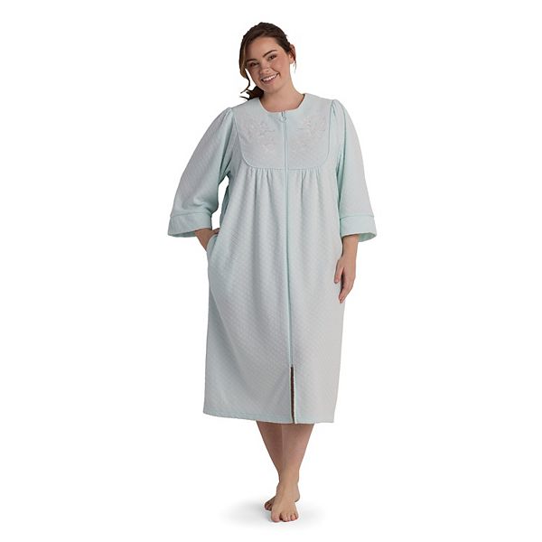 

Плюс сайз халат с махровой спинкой Miss Elaine Essentials, Mint