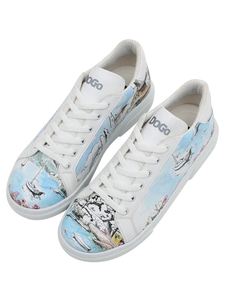Кроссовки на шнуровке Dogo Ace Sneakers - Lago di Como, белый — фото 2