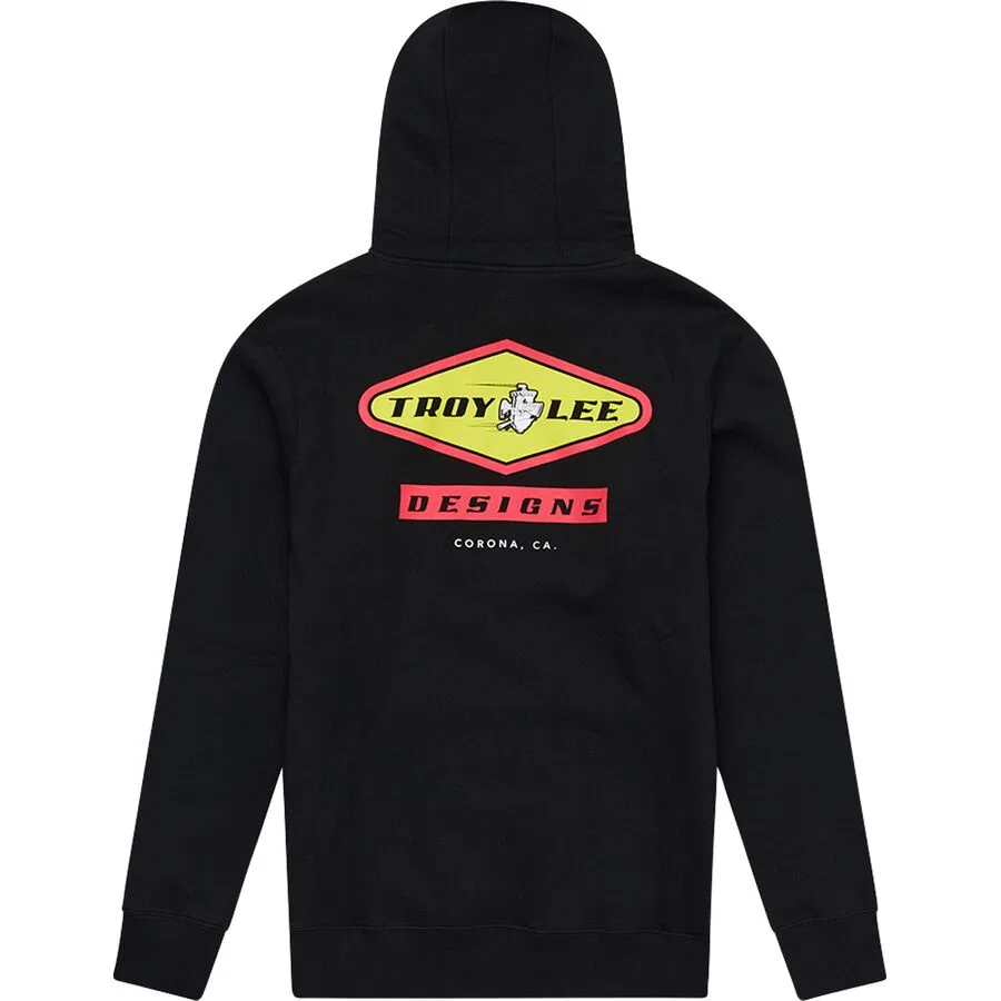 Детская толстовка с капюшоном и надписью "Carb" Troy Lee Designs, Black — фото 3