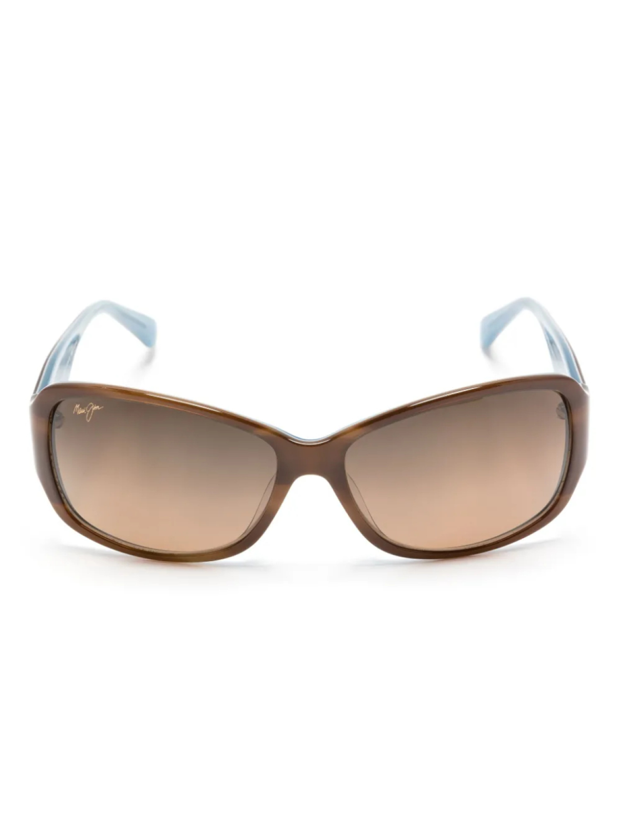 

Maui Jim солнцезащитные очки Nalani в прямоугольной оправе, коричневый