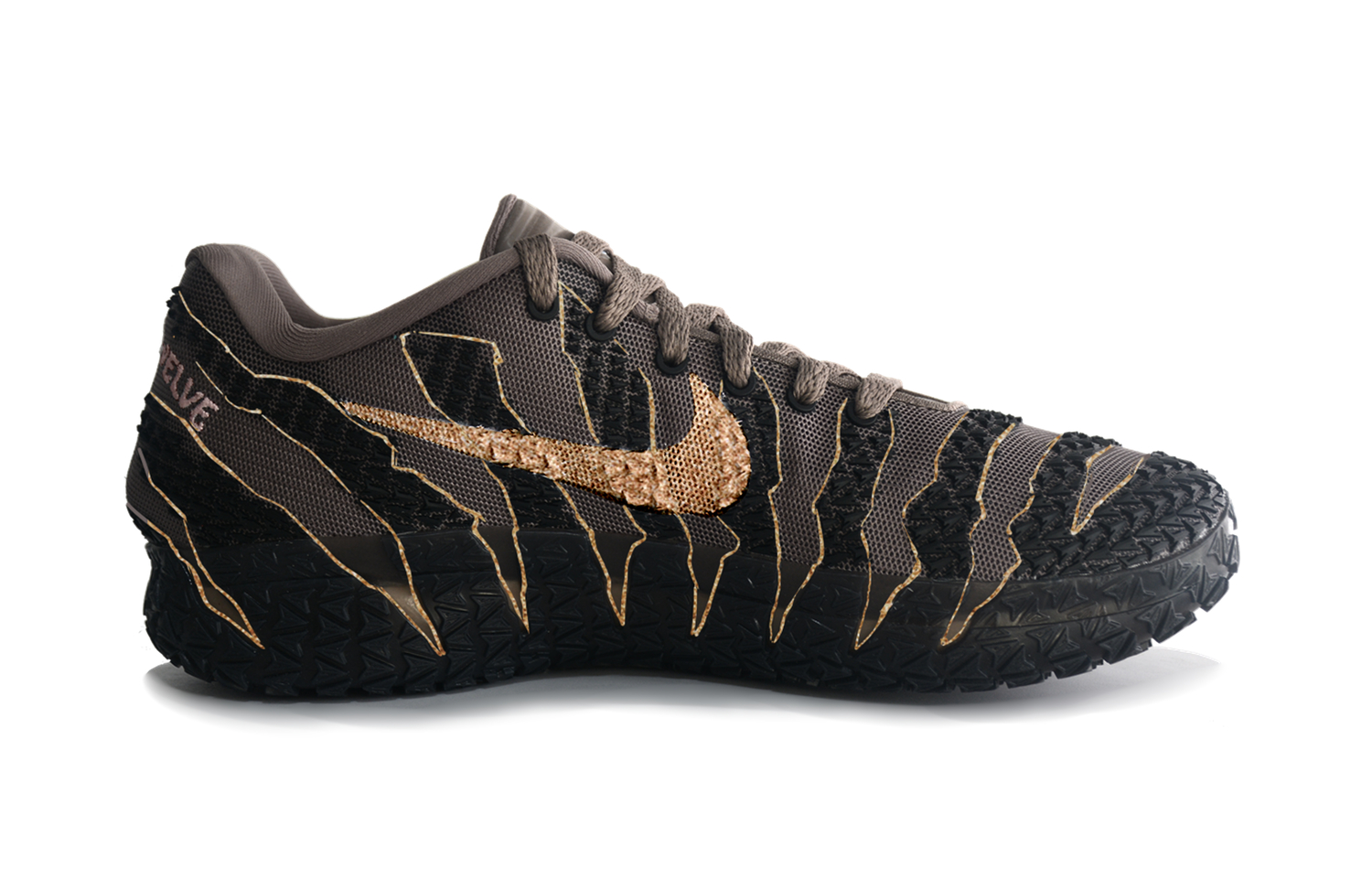 Баскетбольные кроссовки Ja Morant 3 Crown Low top мужские Gold Gray Nike, золотой коричневый — фото 3