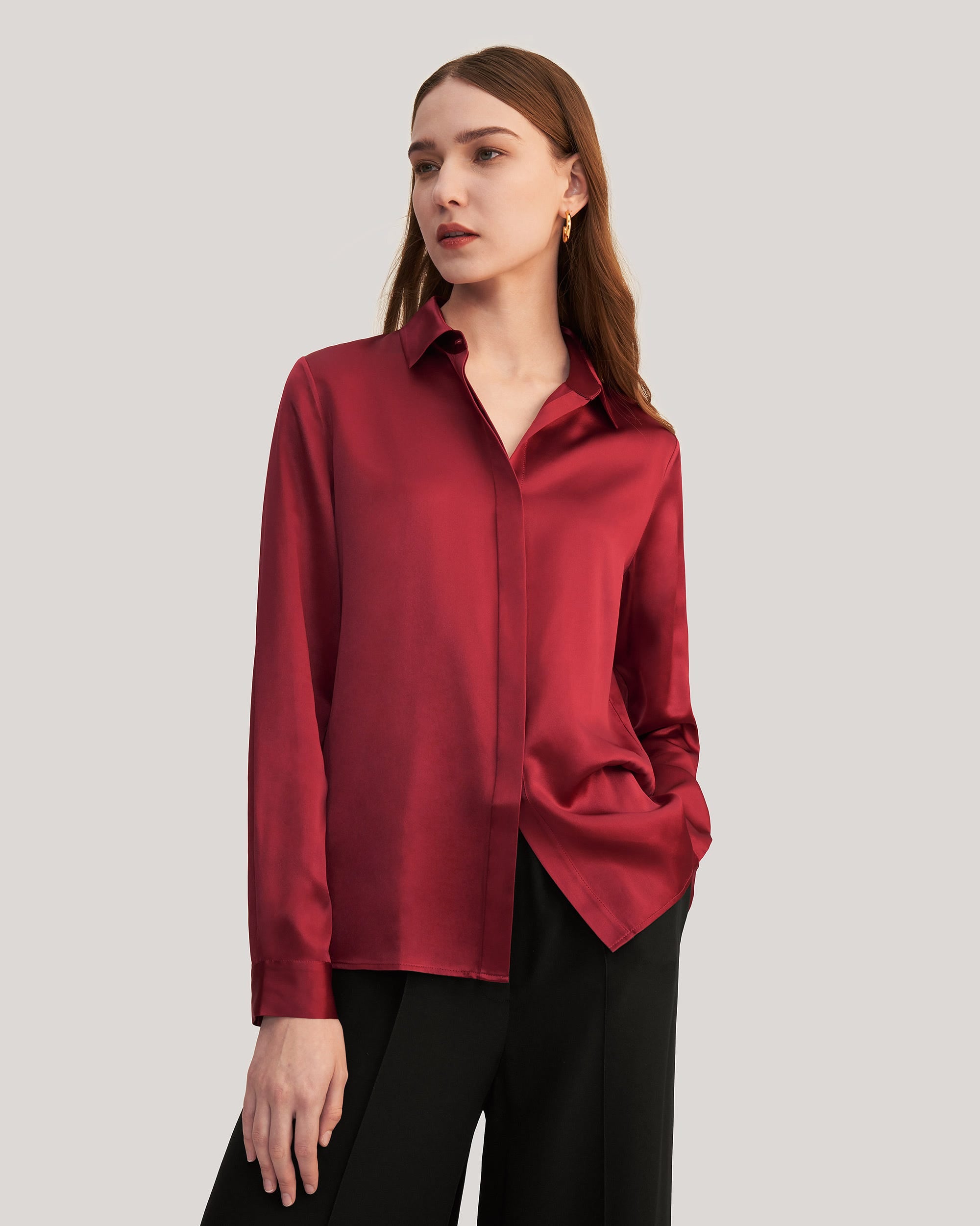 

Блузка женская LILYSILK, бордовый