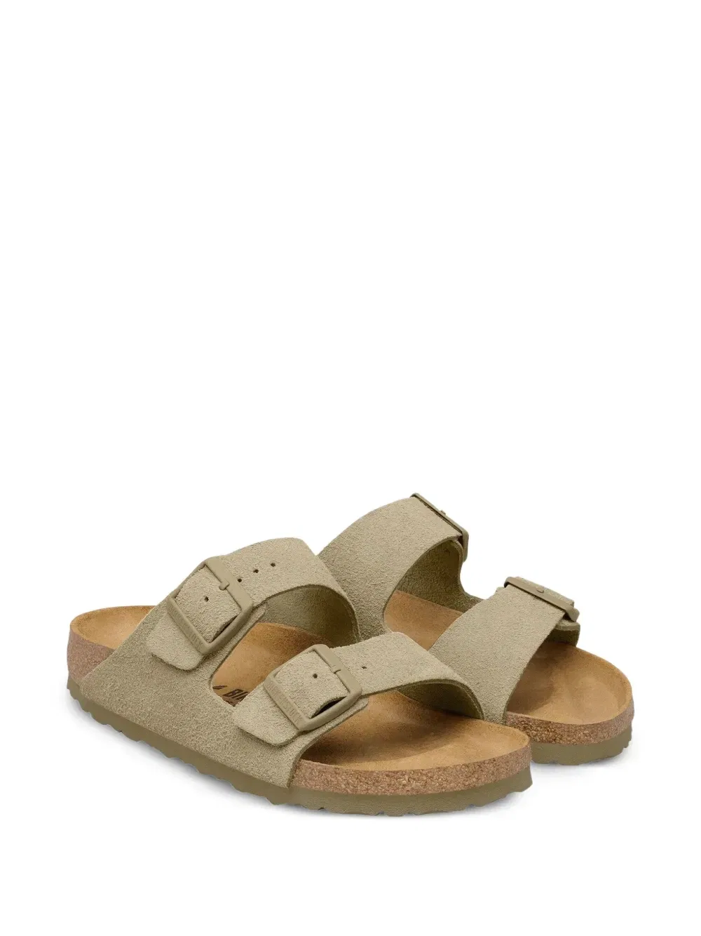 Замшевые сандалии Arizona с пряжками Birkenstock Kids, бежевый