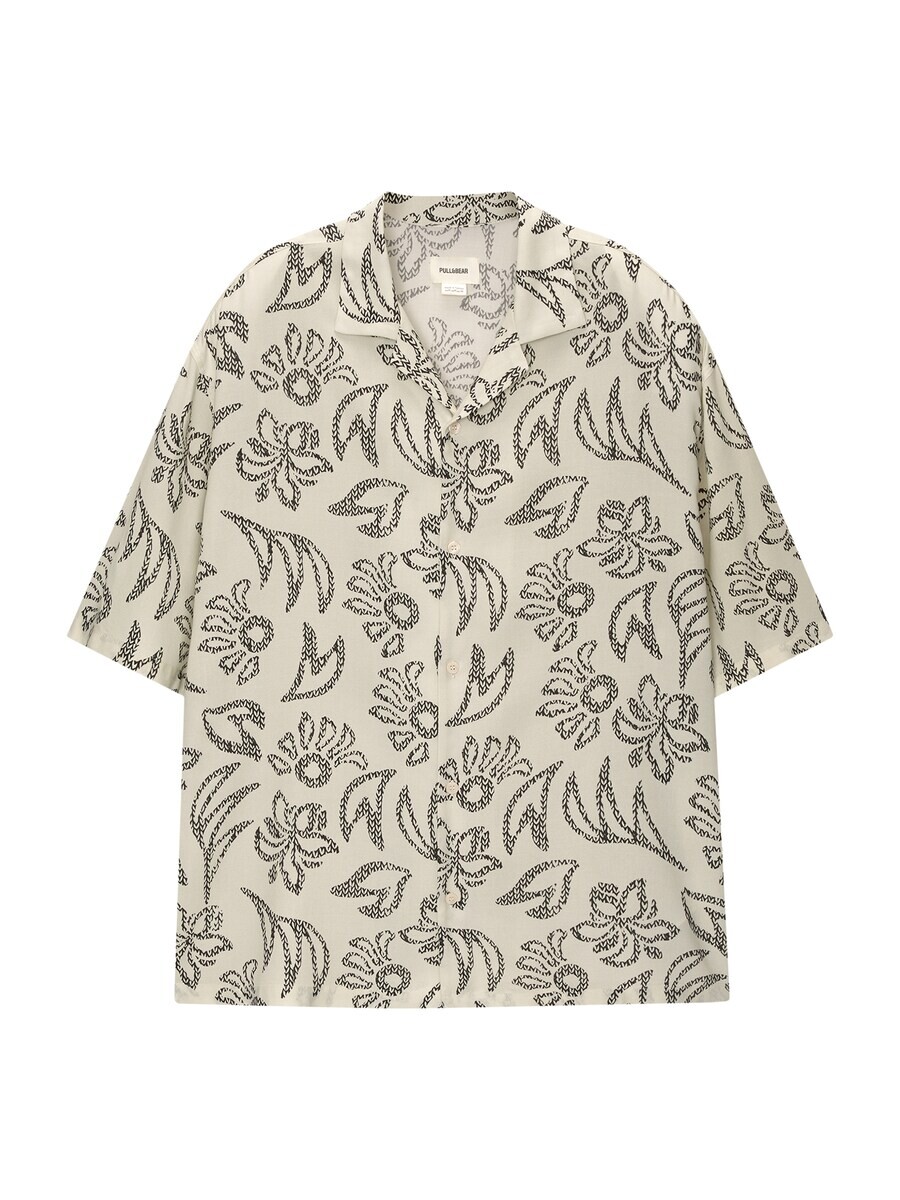 

Рубашка Pull&Bear Comfort fit Button Up, светло-бежевый