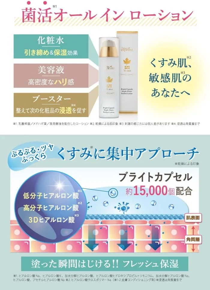 Тоник Esprique — Esprina Beauty Bio Bright Capsules Maple Water Perfect Lotion, 200 мл