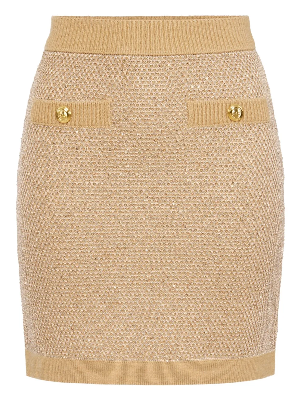 

Вязаная юбка мини Elisabetta Franchi, нейтральный