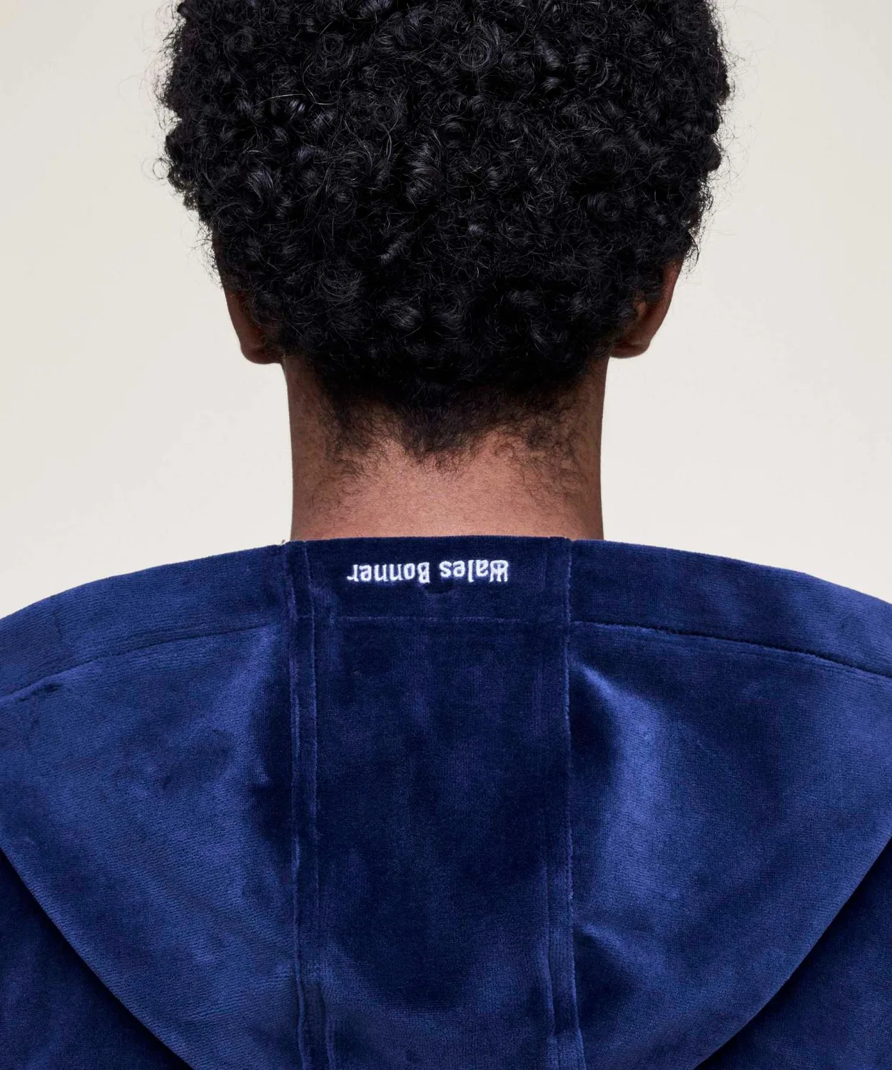 Куртка-трактор из велюра adidas Originals by Wales Bonner, синяя — фото 4