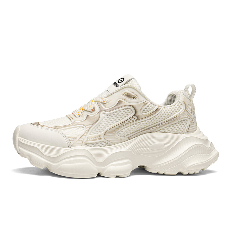 

LINGPAO Мужские бежевые кроссовки на массивной подошве, цвет Beige