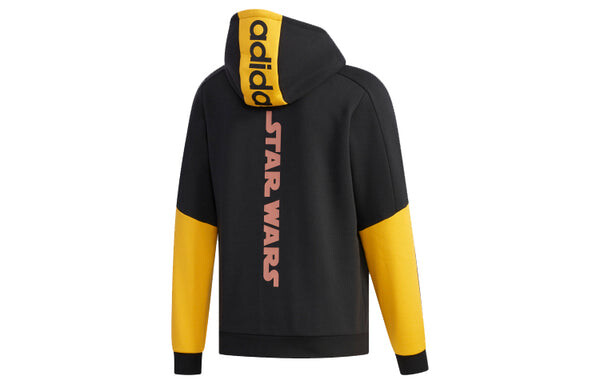 Толстовка adidas neo M Sw Hd Star War Logo Fleece Lined Sports Pullover Black, черный — фото 2
