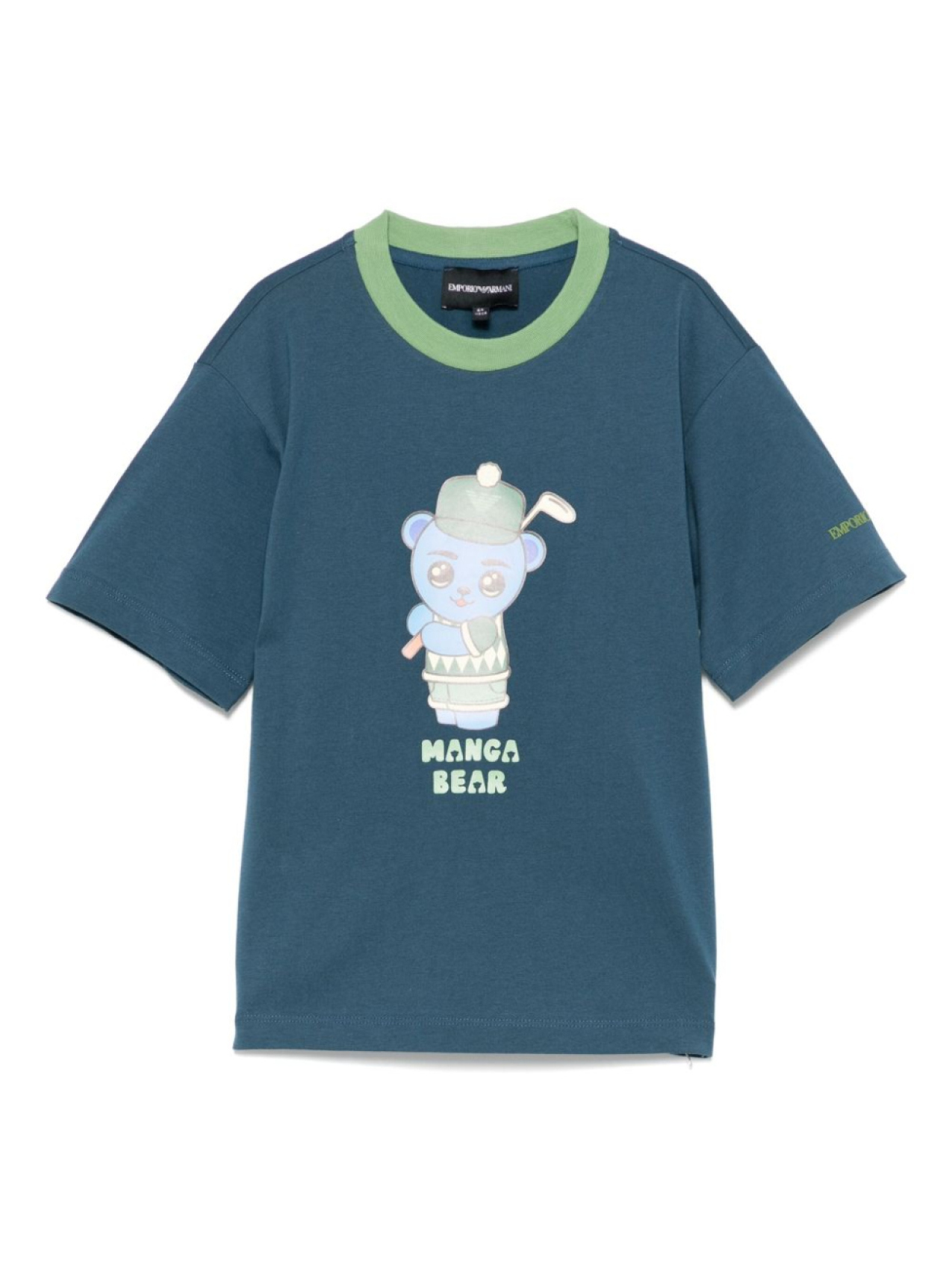 

Emporio Armani Kids футболка с нашивкой, синий