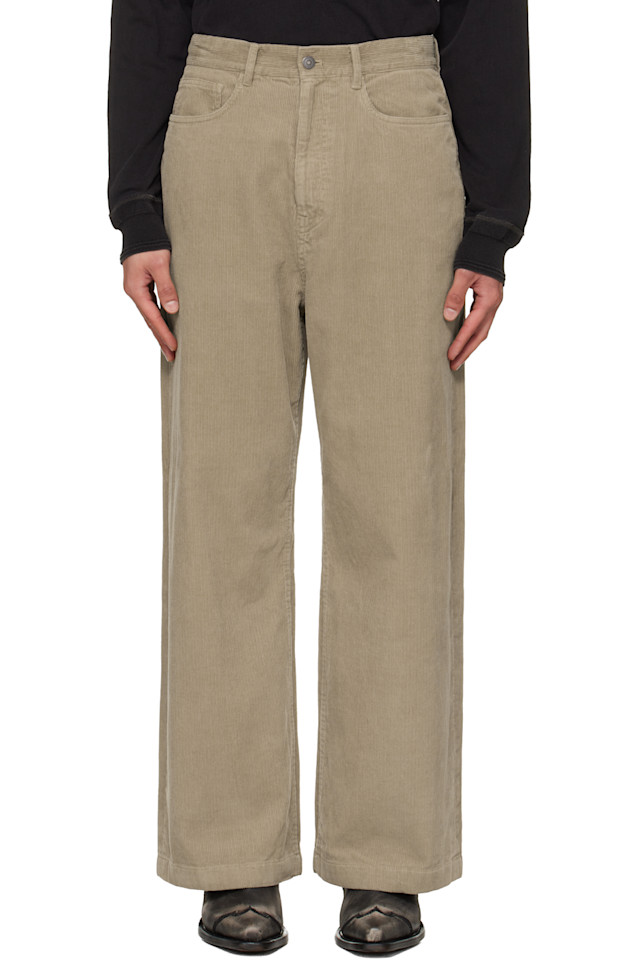 

Широкие брюки из выстиранного вельвета Tonywack, бежевый