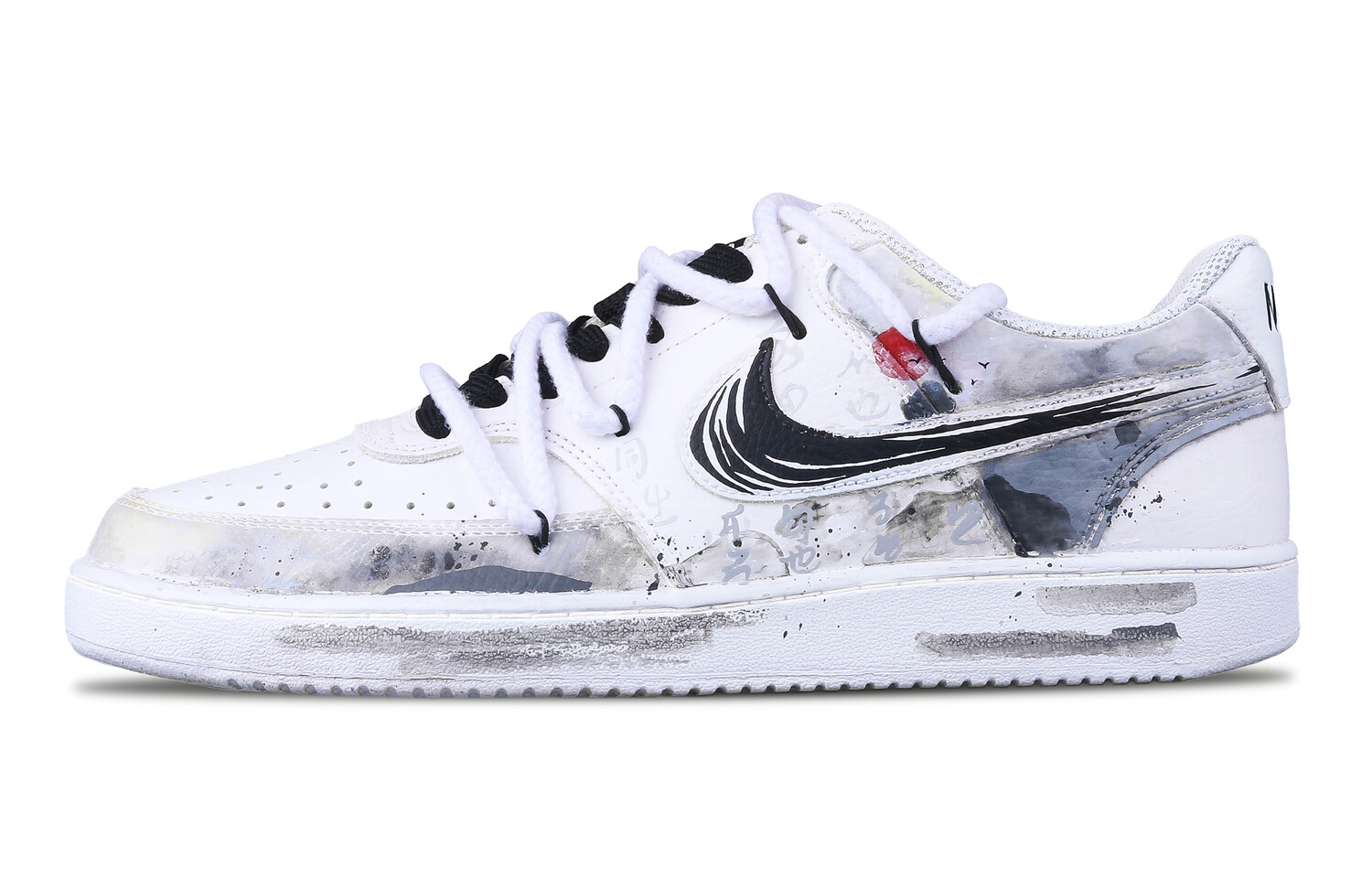 

Кроссовки Nike Court Vision 1 Skateboard Shoes Women's Low-Top White, Белый, Кроссовки Nike Court Vision 1 Skateboard Shoes Women's Low-Top White
