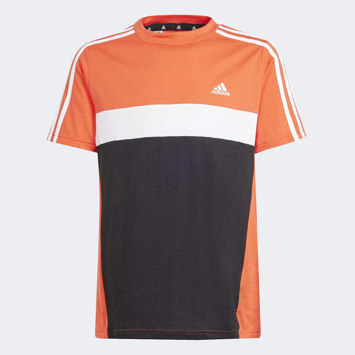 

Tiberio Colorblock Хлопок 3 полоски футболка для мальчиков Adidas, оранжевый