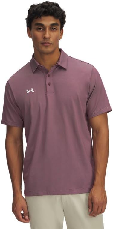 

Футболка-поло Under Armour Drive Team Stripe для мужчин - защита от солнца UPF 50, Mar-Wht