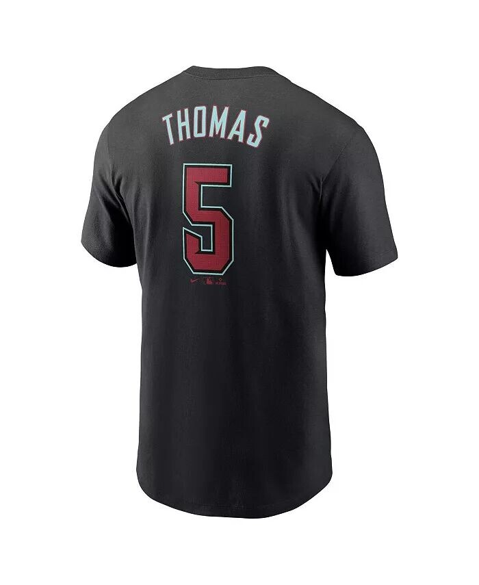 Мужская футболка Alek Thomas Black Arizona Diamondbacks 2024 Fuse с именем и номером Nike, черный — фото 3
