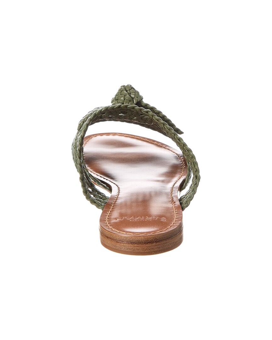 

Alexandre Birman Плетеные кожаные сандалии Clarita, зеленый