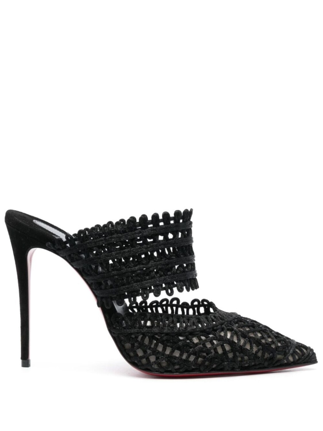

Мюли Deia 100 в технике макраме Christian Louboutin, черный