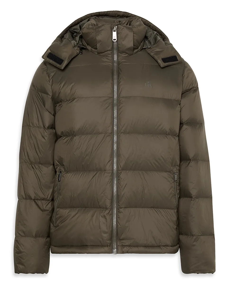 

Мужская пуховая куртка с капюшоном, который можно снять Calvin Klein Jeans, темно-серый