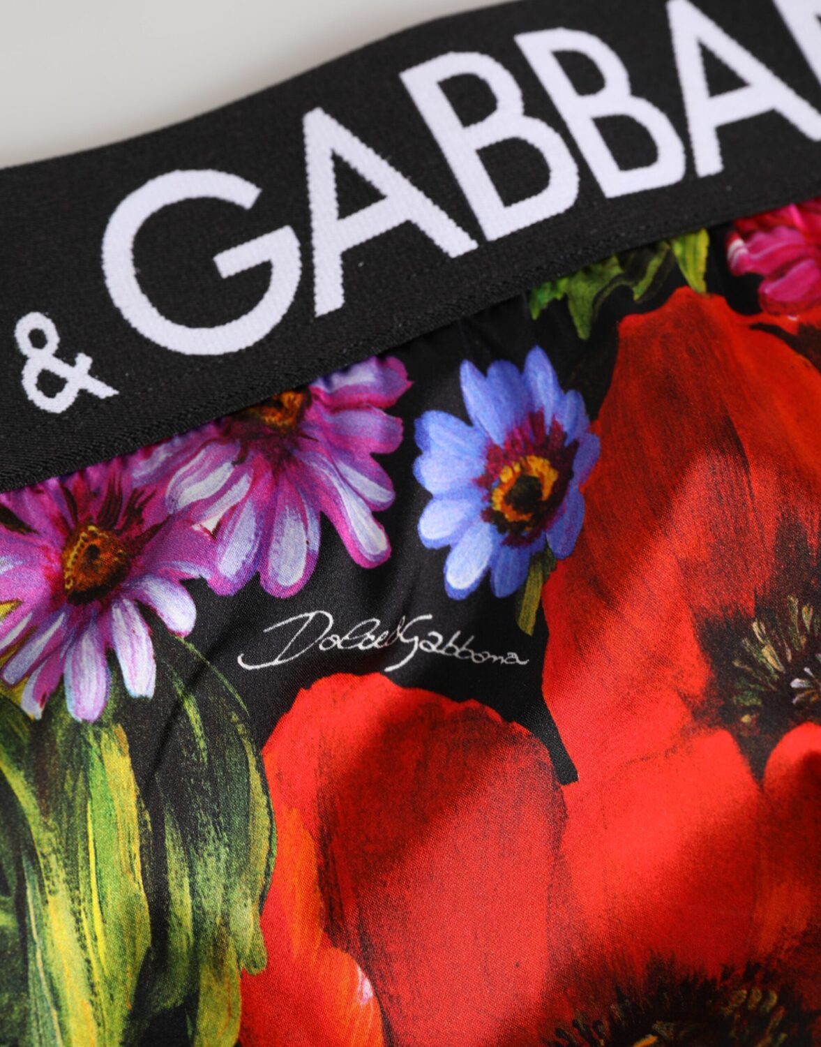 Трусики с высокой талией и разноцветным цветочным принтом Dolce & Gabbana, мультиколор — фото 2