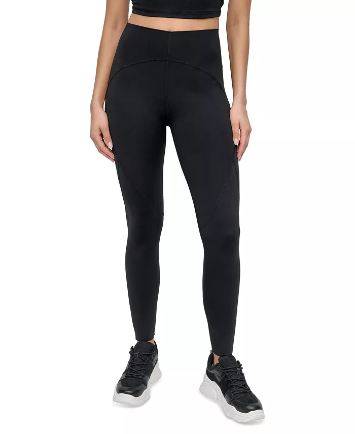 

Женские компрессионные леггинсы Contour с высокой посадкой 7/8 DKNY, черный