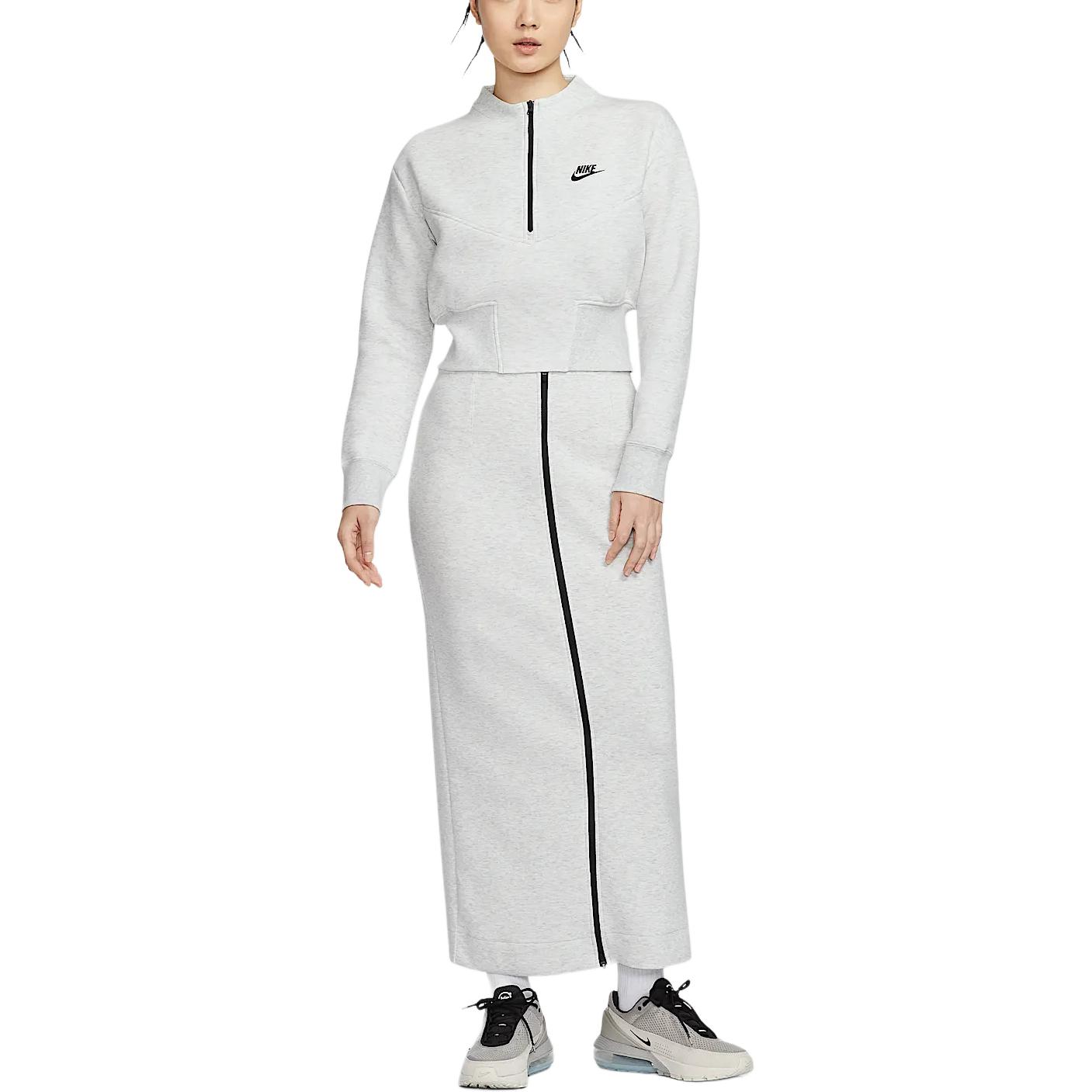 Толстовка Tech Fleece с полумолнией Nike, светло-серый/мультиколор/черный — фото 4