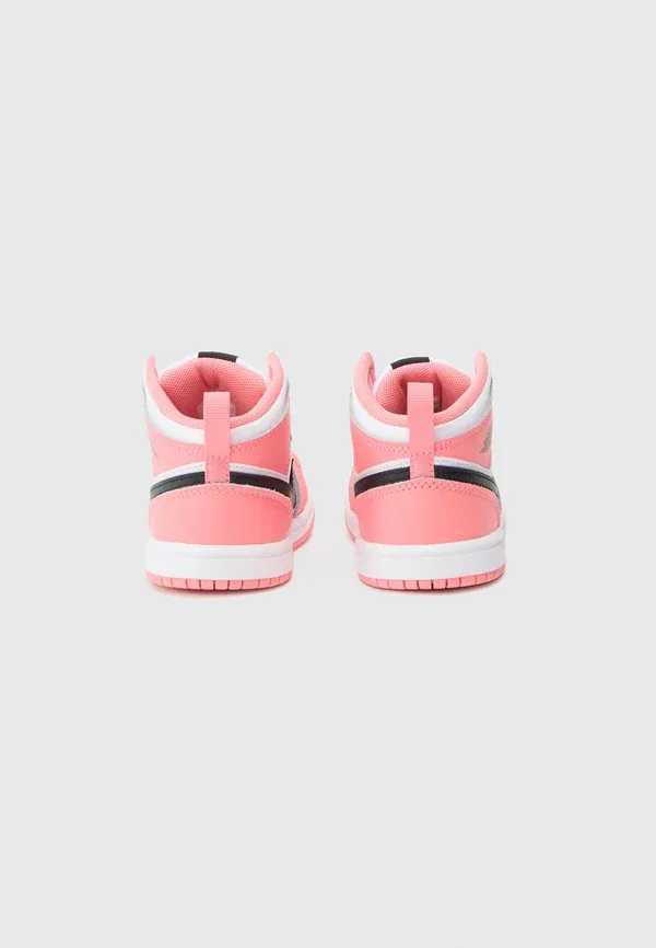 Детские кроссовки Jordan 1 Mid, розовый взгляд/черный/белый — фото 3