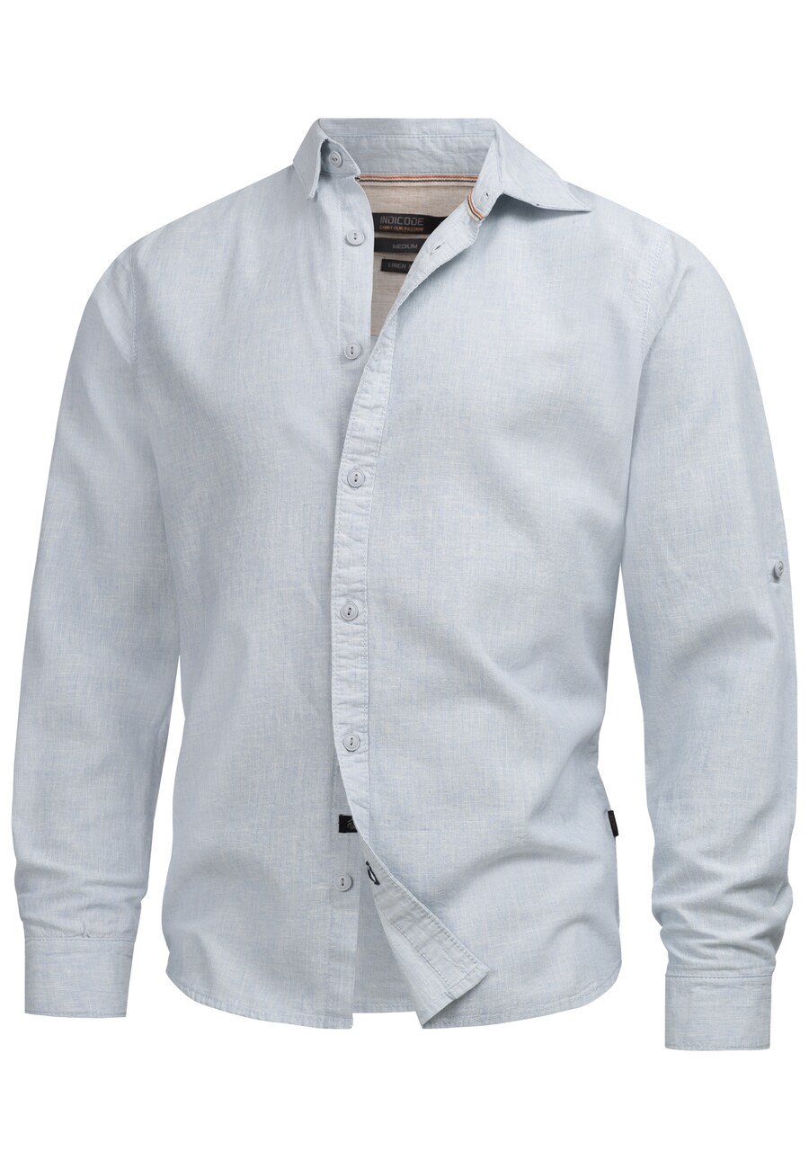 

Рубашка на пуговицах классического кроя INDICODE JEANS Bran, синий