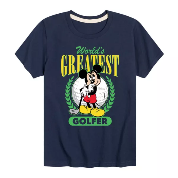 

Футболка для мальчиков 8-20 лет Mickey Mouse величайший гольфист Disney, синий