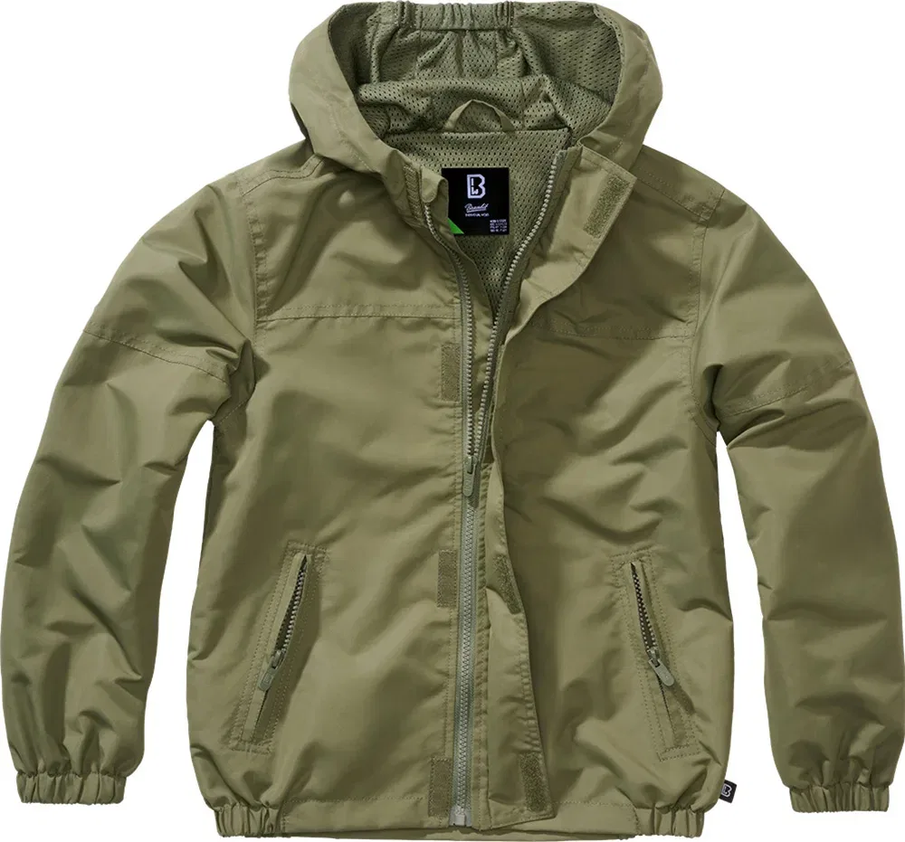 Функциональная куртка Kids Summer Frontzip Windbreaker, Brandit, зеленый
