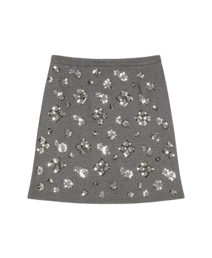 

Короткая юбка Max Mara, серый