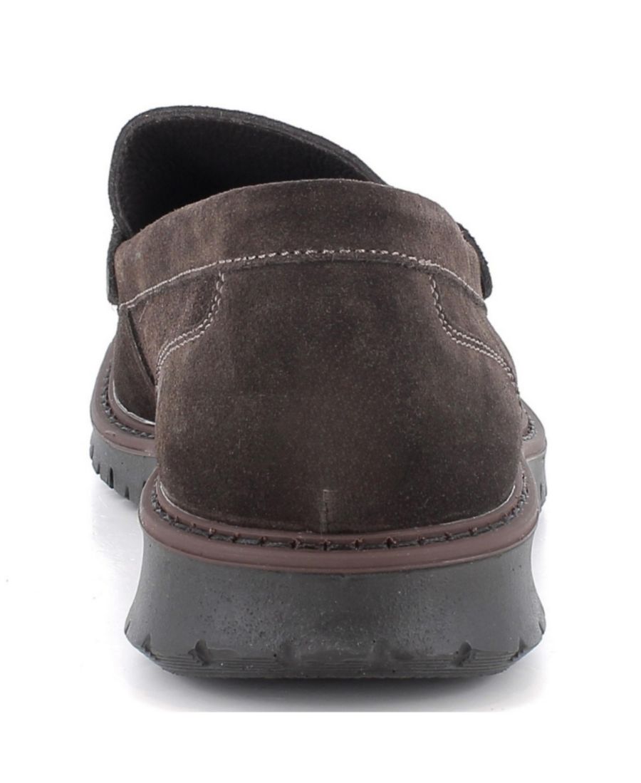 Мужские замшевые лоферы Mateo, произведенные в Италии Alpine Swiss, Brown — фото 4