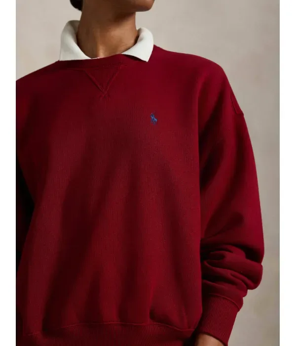 Толстовка relaxed fit Polo Ralph Lauren, красный — фото 4