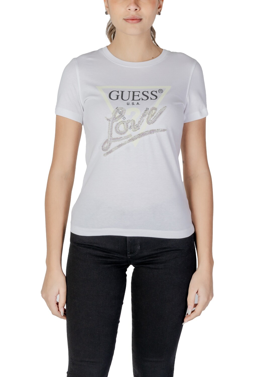 

Футболка женская GUESS с принтом, белый