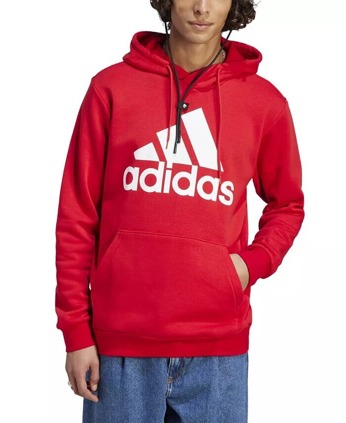 

Мужская флисовая толстовка с большим логотипом Essentials adidas, красный