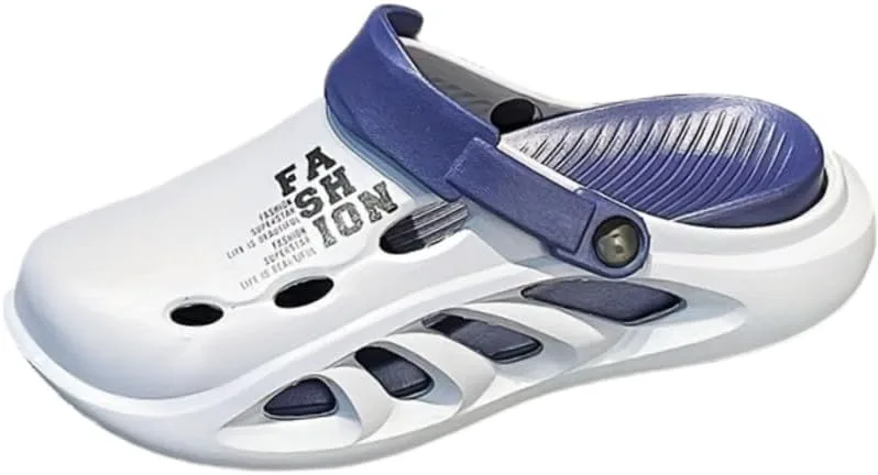 Fashion Sporty Clogs - Breathable, Non-Slip EVA Сандалии, Comfortable for Outdoor Activities All-Season Footwear FmShi, серый синий