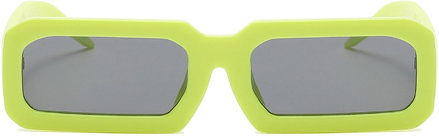 

Ретро-солнцезащитные очки прямоугольной формы для женщин, винтажные солнцезащитные очки 90-х годов, модные маленькие квадратные солнцезащитные очки для женщин с защитой от УФ-излучения mincl, Yellow Gray